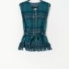 Vintage mohair vest with fringe detail and belt by Earl of St Andrews - Small