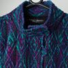 Vintage multicoloured knitted jacket in blue and purple - Medium / Large