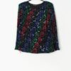 Vintage sparkly party top with muti-colour sequin and beaded design - Small