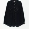Vintage Women Cord Shirt In Dark Blue Xl