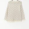 Vintage women's knitted cream jumper with ajoure pattern - Medium