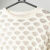 Vintage women's knitted cream jumper with ajoure pattern - Medium