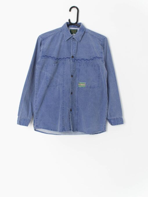 Womens vintage denim-blue shirt / blouse - Medium