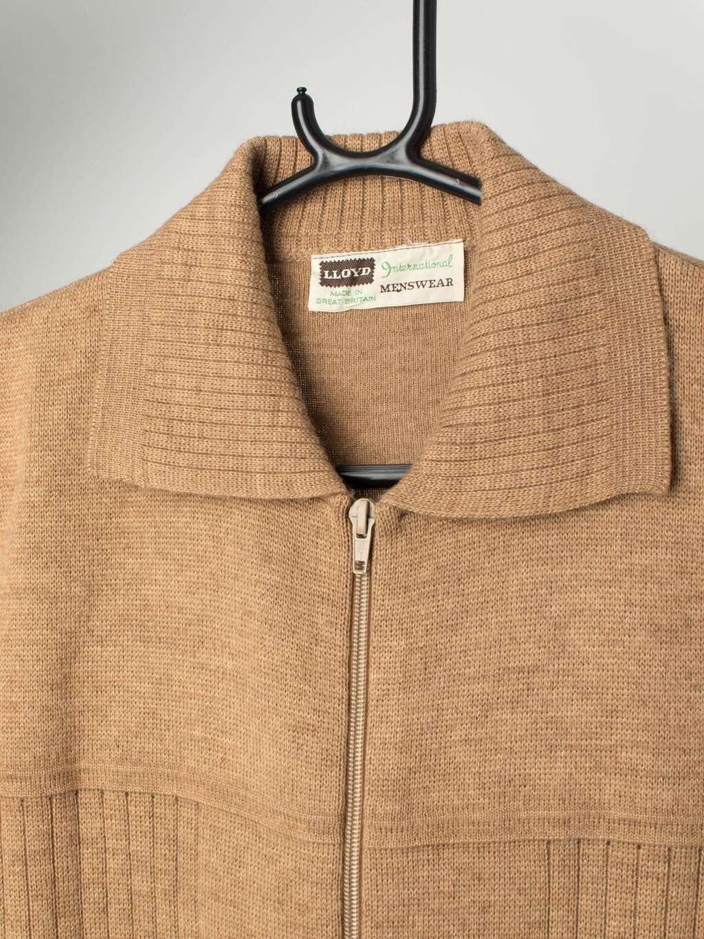 Vintage zip up knitted cardigan - Medium - Image 2