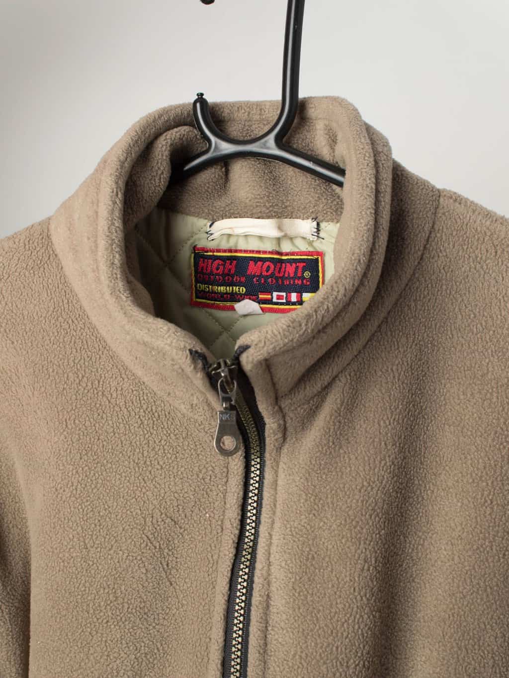 Vintage extra padded fleece in olive green - Medium - Image 2