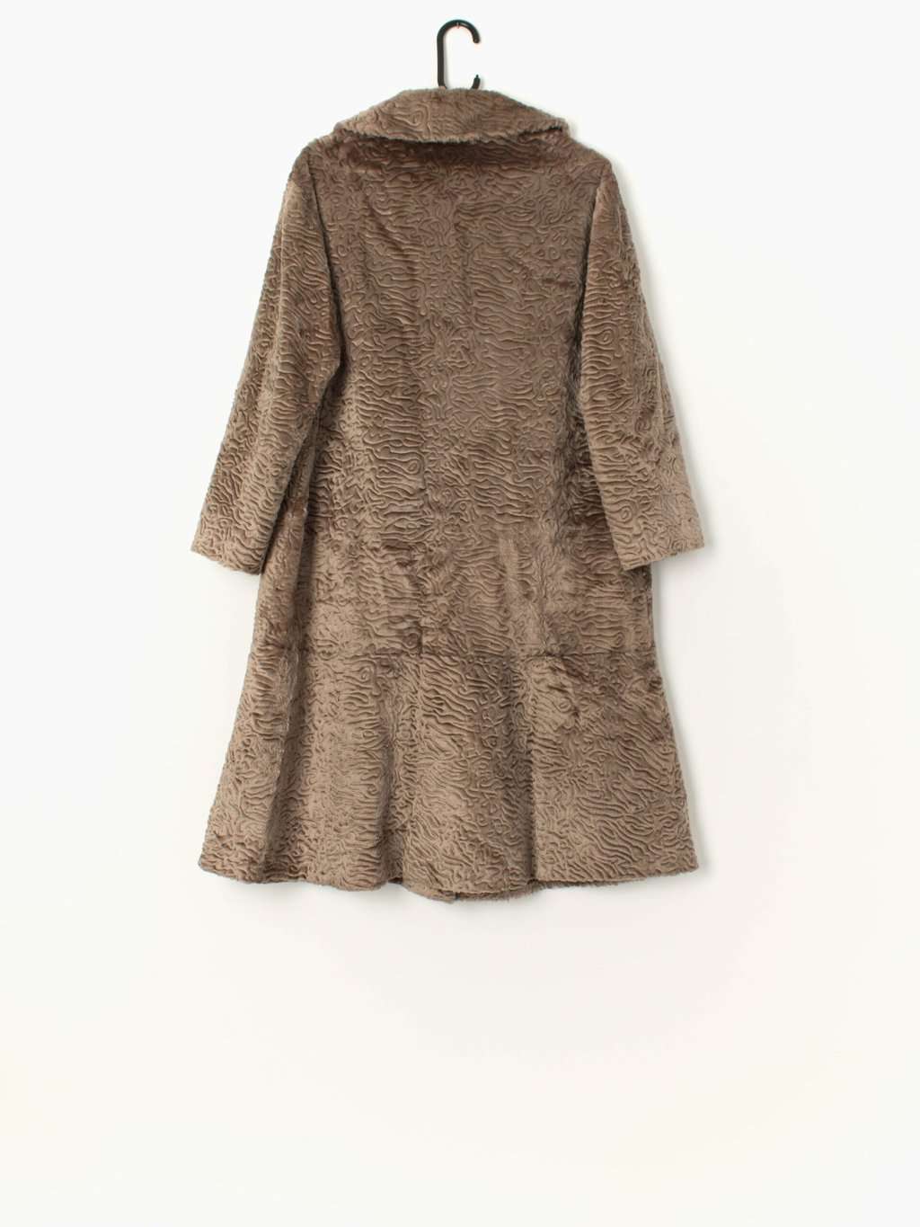Vintage light brown faux fur coat - Medium / Large - Image 4