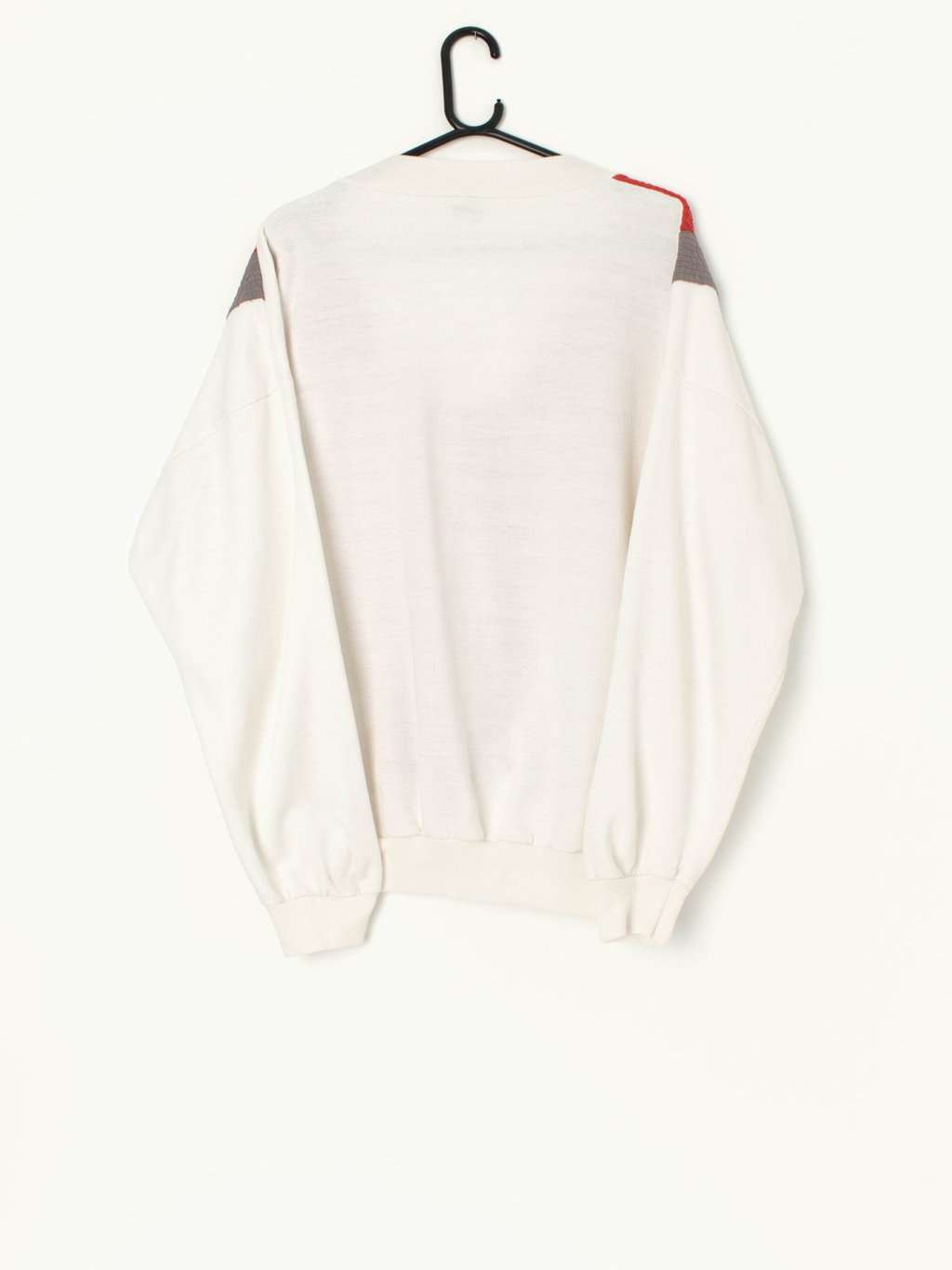 Vintage puma cream sweatshirt with lovely red knit section - XL / 2XL - Image 3