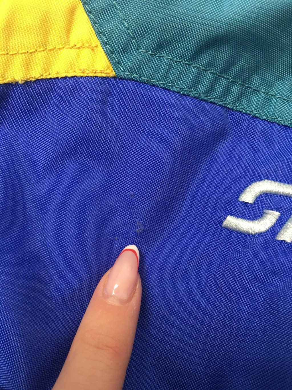 Vintage Spyder ski jacket in blue, green and yellow - M - Image 5