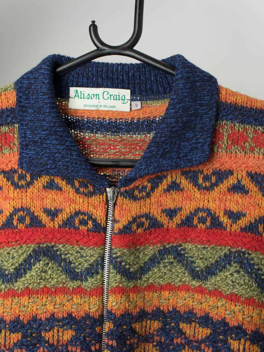 Vintage bright cardigan coat - Large - Image 2