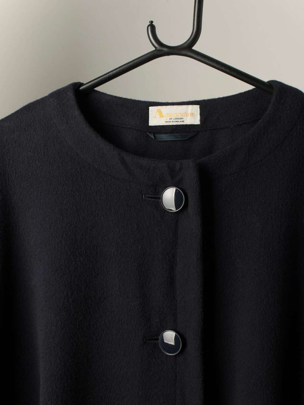 Vintage Aquascutum navy wool and cashmere cape - Free size - Image 2