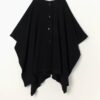 Vintage Aquascutum Navy Wool And Cashmere Cape Free Size