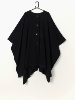 Vintage Aquascutum Navy Wool And Cashmere Cape Free Size