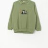 Vintage Collie Dog Collared Sweatshirt In Green Medium