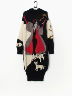 Vintage Cruella De Vil Jumper Dress Medium