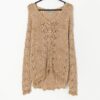 Vintage Hand Knitted Cardigan In Beige And Gold With 3d Knit Embellishments Medium