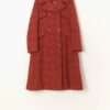 Vintage Jack Clarke Wool Coat In Red And Orange Tweed Medium