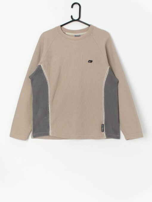 Vintage Nike Sweatshirt In Soft Beige Small Medium
