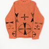 Vintage Orange Ski Sweater Large