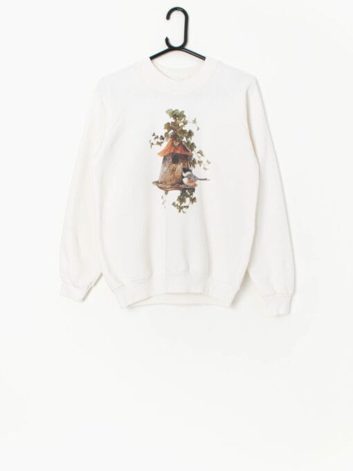 Vintage Screen Stars Sweatshirt With Bird House Graphic Small
