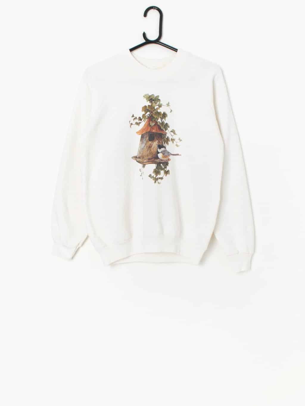 Vintage Screen Stars Sweatshirt With Bird House Graphic Small