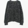 Vintage Waffle Knit Jumper In Black And White Large
