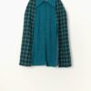 Vintage Wool Cape In Blue Plaid Small