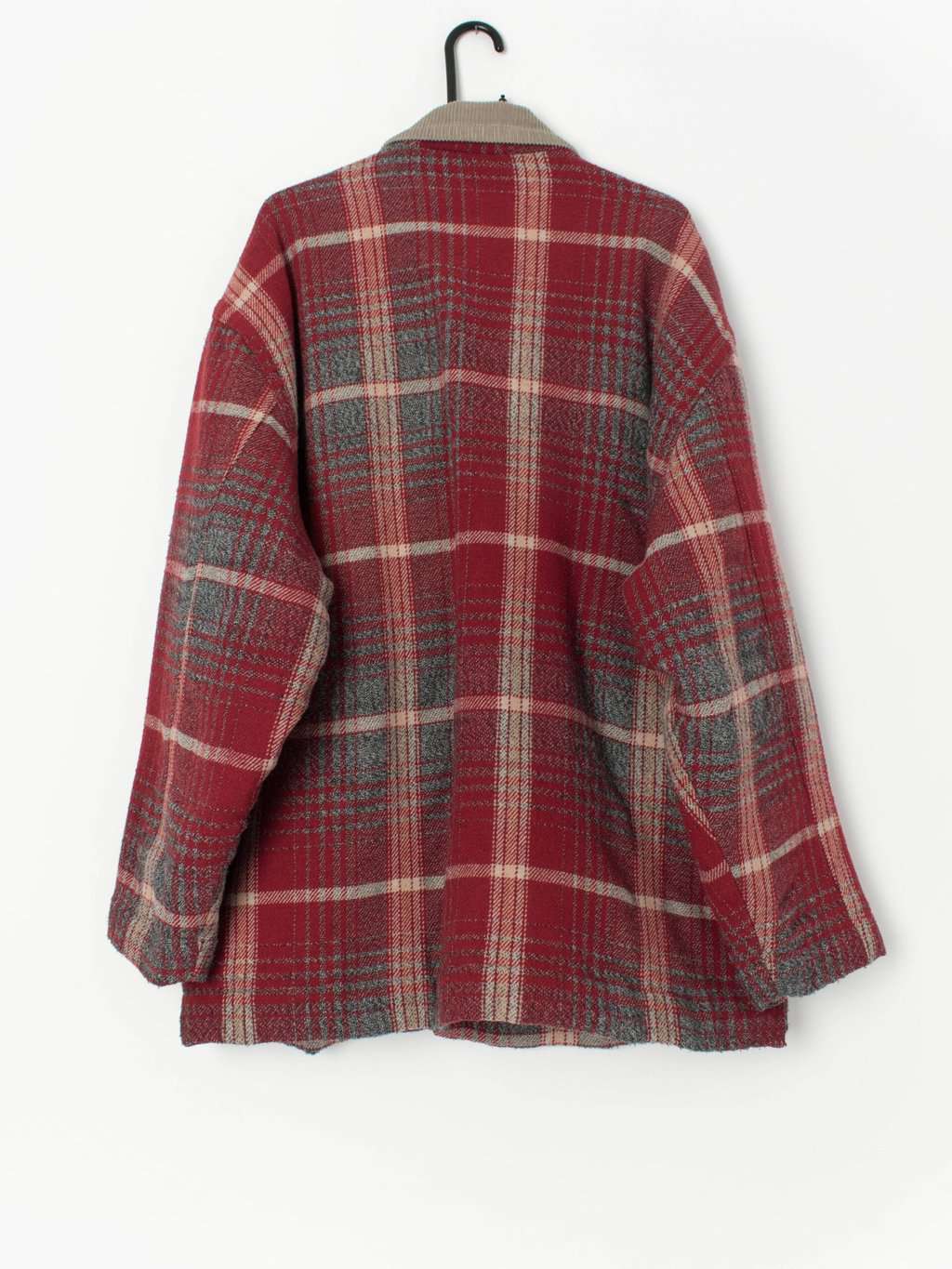 Vintage O'Neill quilted plaid jacket in red and grey - XL - Image 4