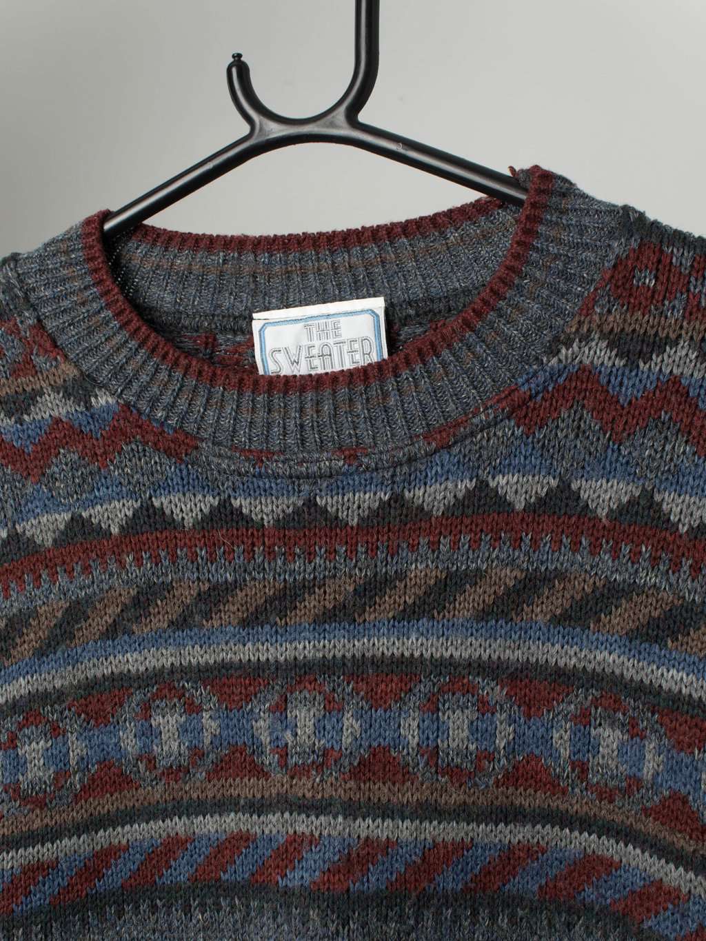 Vintage jumper with abstract pattern by The Sweater Shop - Large - Image 2