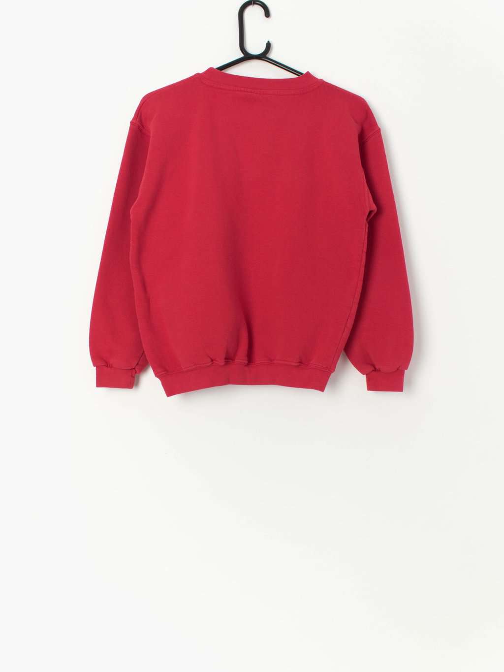 Vintage cat embroidered sweatshirt in red - Age 12 - Image 3