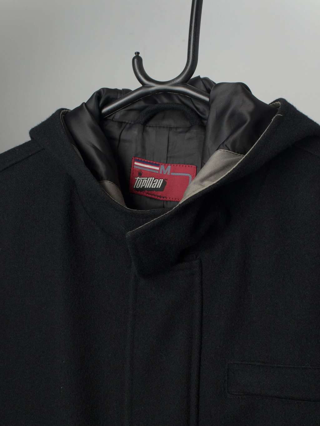 Vintage Top Man black hooded jacket - Medium - Image 3