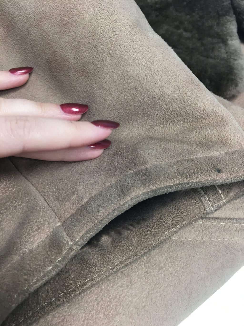 Vintage sheepskin jacket in pastel brown - Medium / Large - Image 7