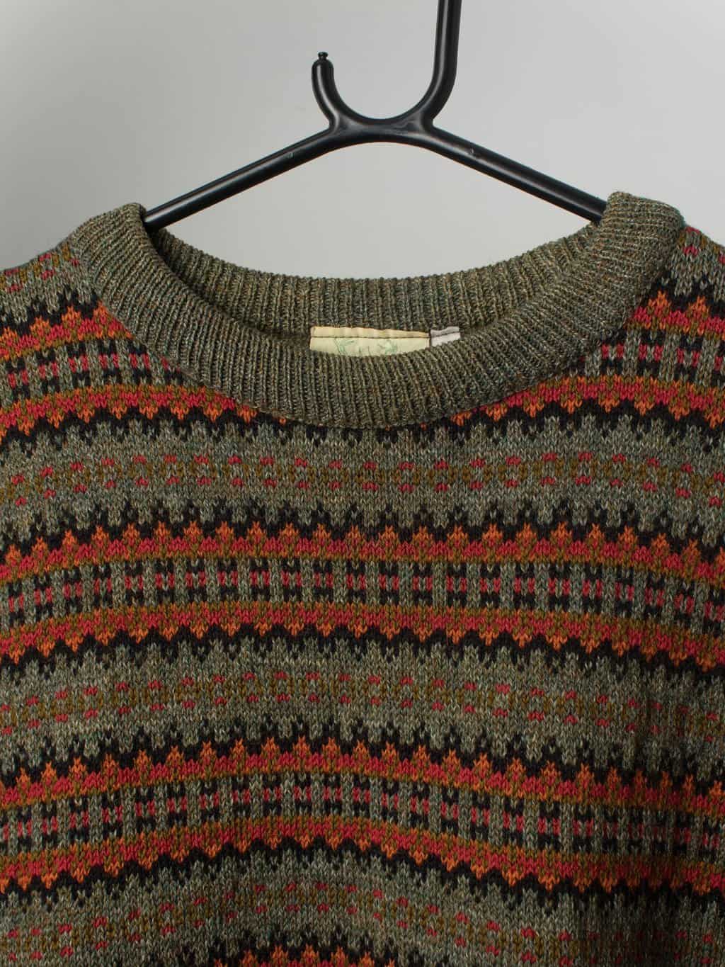 Vintage Fair Isle wool jumper by Ferndale - Small / Medium - Image 2