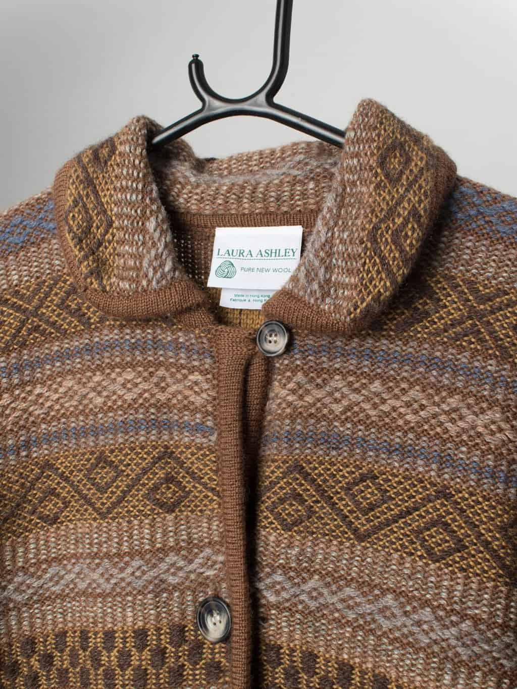 Vintage Laura Ashley wool knitted jacket - Medium - Image 2