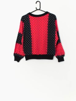 Vintage Black And Red Sweater Medium