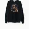 Vintage Bullmastiff Sweatshirt In Black Large