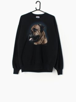 Vintage Bullmastiff Sweatshirt In Black Large