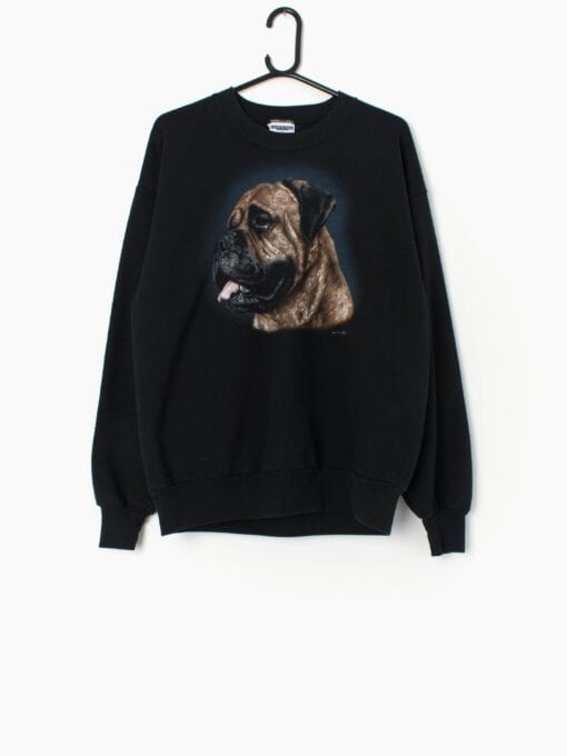 Vintage Bullmastiff Sweatshirt In Black Large