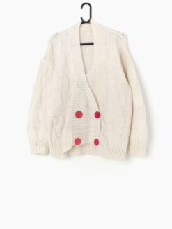 Vintage Handknitted Mohair Wool Cardigan Medium