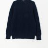 Vintage Men Chunky Navy Blue Knitted Jumper Small Medium