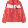 Vintage Men Red Ski Jacket With White Stripes Medium