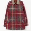 Vintage O Neill Quilted Plaid Jacket In Red And Grey Xl