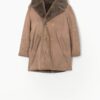 Vintage Sheepskin Jacket In Pastel Brown Medium Large