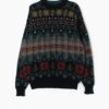 Vintage Wool Jumper With Colourful Geometric Pattern Large