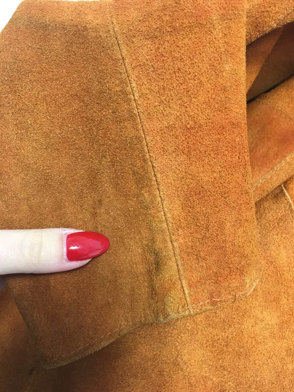 70s vintage orange suede jacket - Medium - Image 5