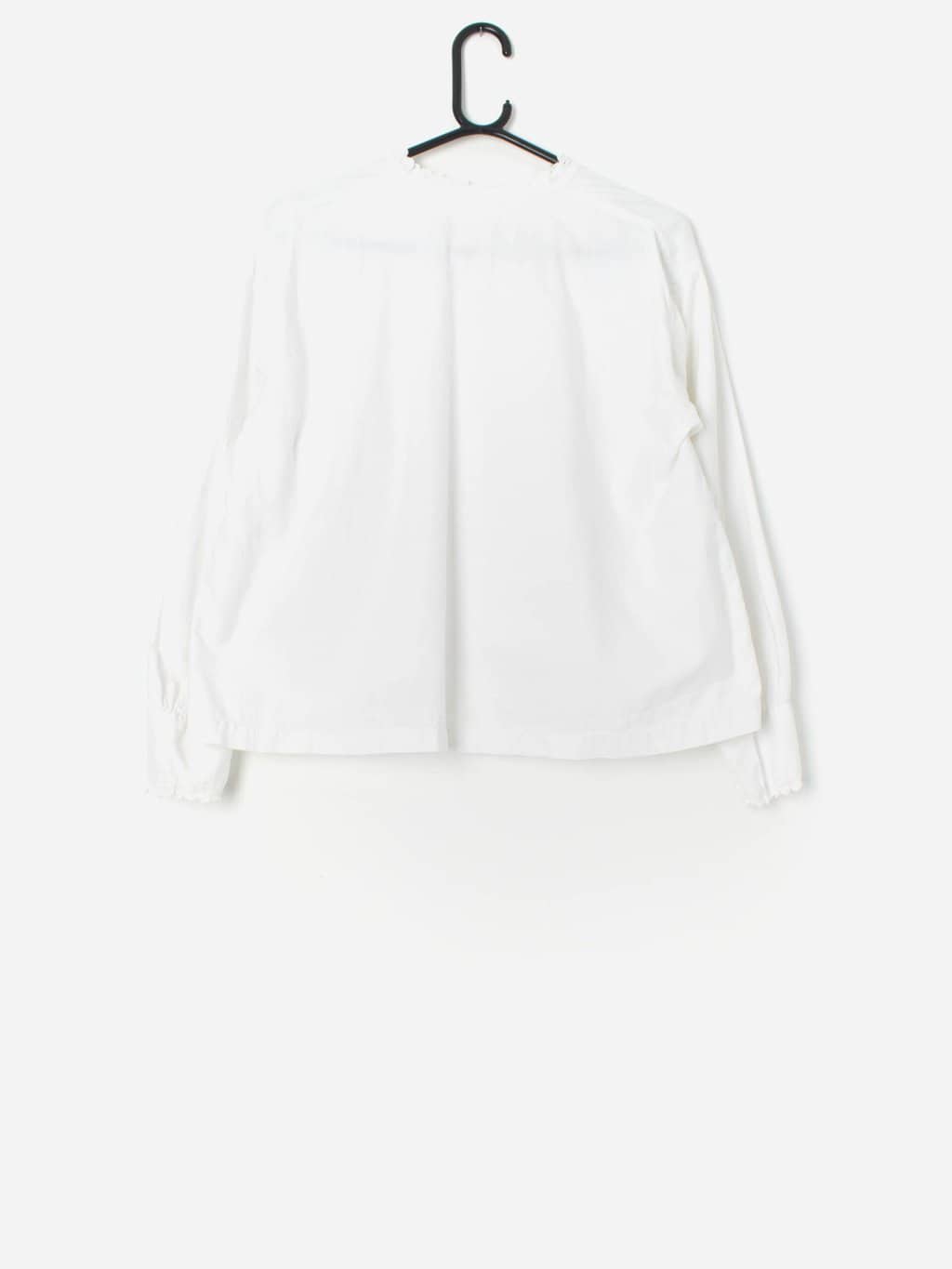 Genuine Vintage Victorian White Cotton Blouse With Initials Monogram Large 2