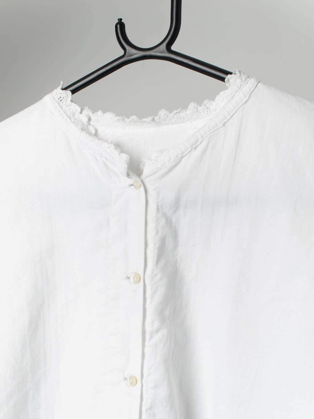 Genuine Vintage Victorian White Cotton Blouse With Initials Monogram Large 3
