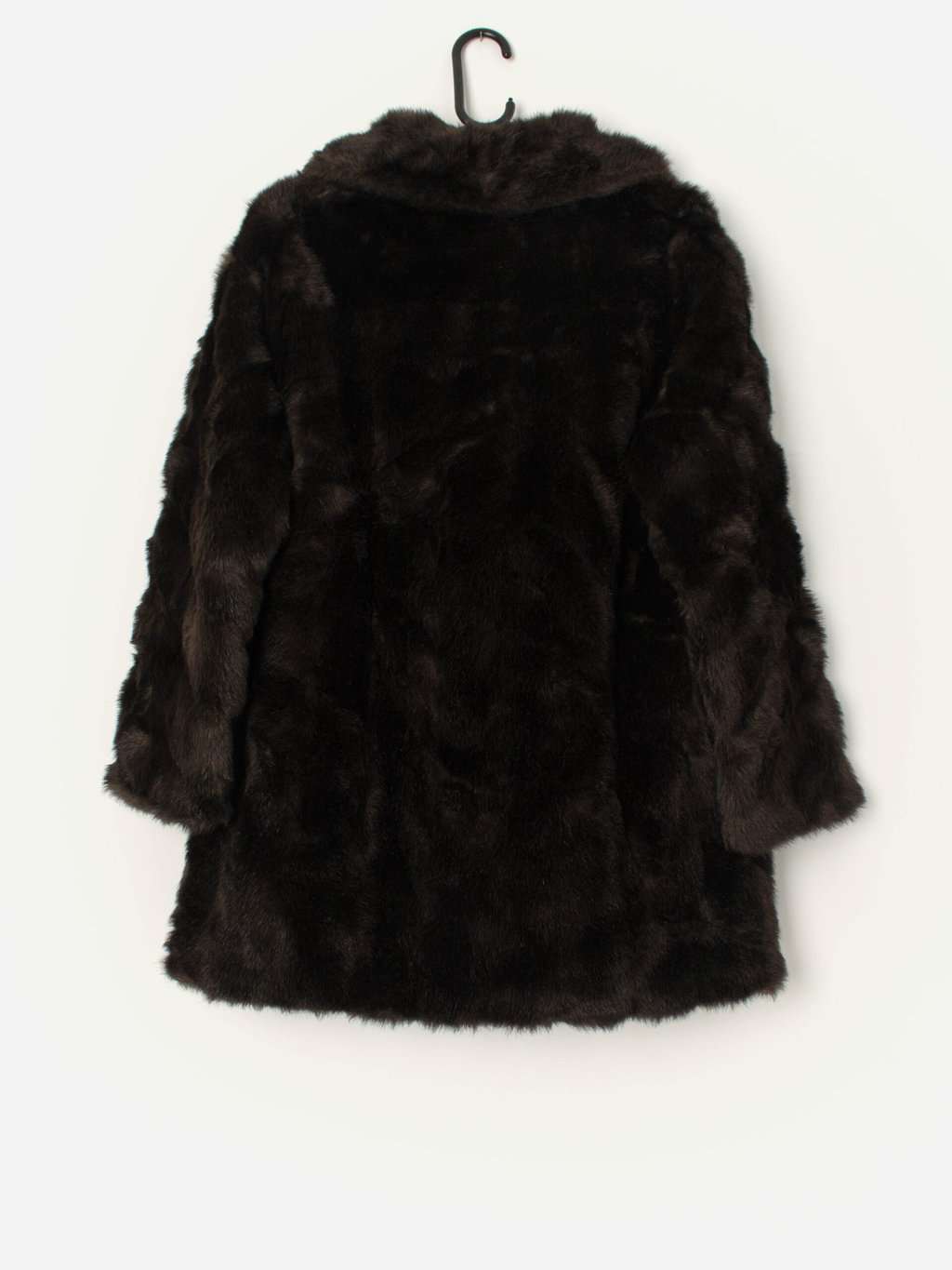 Vintage faux fur jacket in dark brown - Medium - Image 3