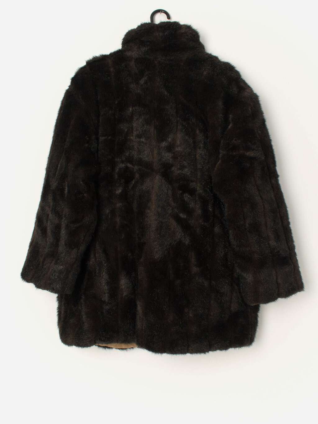 Vintage faux fur dark brown jacket - Large - Image 3
