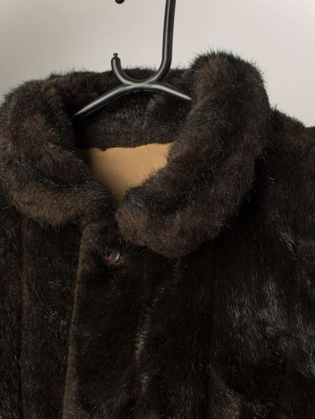 Vintage faux fur dark brown jacket - Large - Image 2