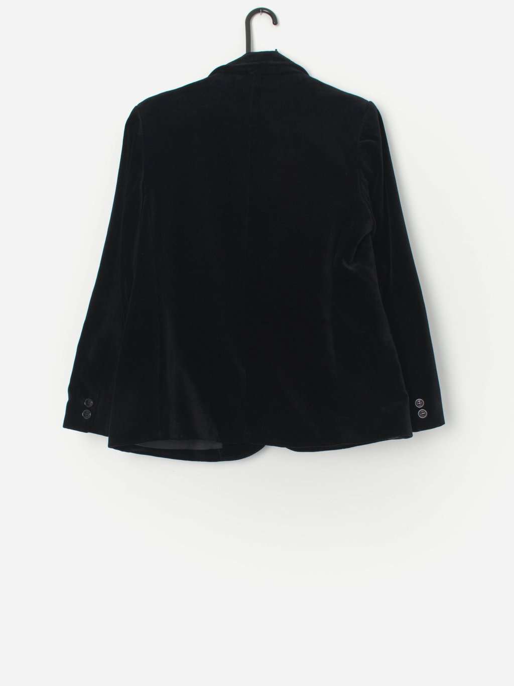 Vintage St Michael soft velvet jacket in black - Medium - Image 3